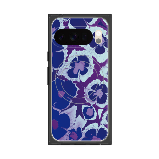 プレミアムスクエアケース with Pixelsnap［ y2k(Year2000) - Flower - Rich Purple ］