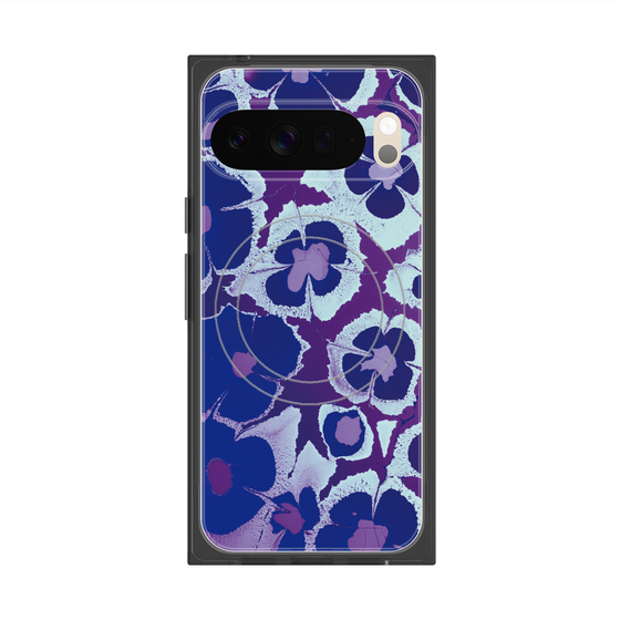 プレミアムスクエアケース with Pixelsnap［ y2k(Year2000) - Flower - Rich Purple ］