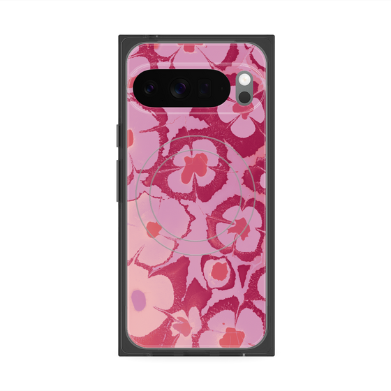 プレミアムスクエアケース with Pixelsnap［ y2k(Year2000) - Flower - Cutie Pink ］