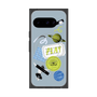 プレミアムスクエアケース with Pixelsnap［ Playful sticker - Dusty Blue ］