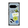 プレミアムスクエアケース with Pixelsnap［ Playful sticker - Dusty Blue ］