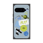 プレミアムスクエアケース with Pixelsnap［ Playful sticker - Dusty Blue ］