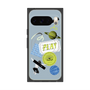 プレミアムスクエアケース with Pixelsnap［ Playful sticker - Dusty Blue ］