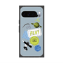 プレミアムスクエアケース with Pixelsnap［ Playful sticker - Dusty Blue ］
