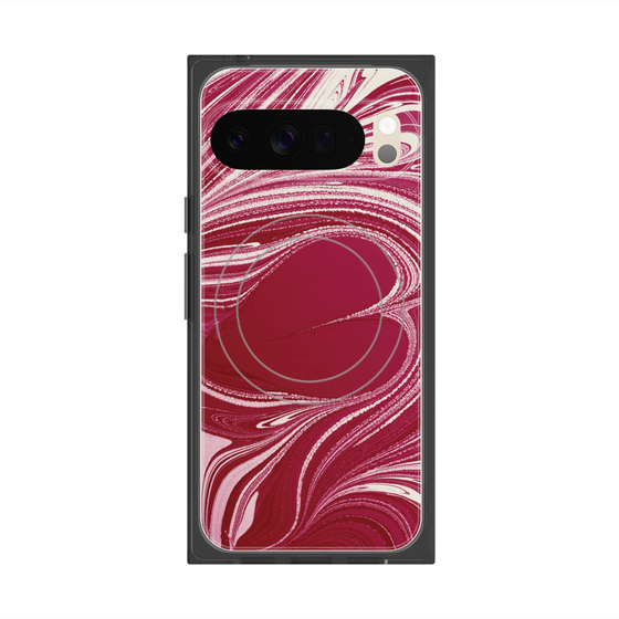 プレミアムスクエアケース with Pixelsnap［ y2k(Year2000) - Heart - Vivid Pink ］