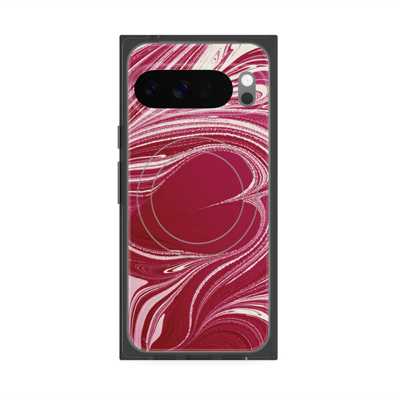 プレミアムスクエアケース with Pixelsnap［ y2k(Year2000) - Heart - Vivid Pink ］