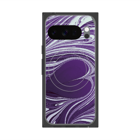 プレミアムスクエアケース with Pixelsnap［ y2k(Year2000) - Heart - Rich Purple ］