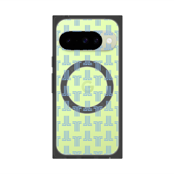 プレミアムスクエアケース with Pixelsnap［ LANVIN en Bleu - Monogram - Blue ］
