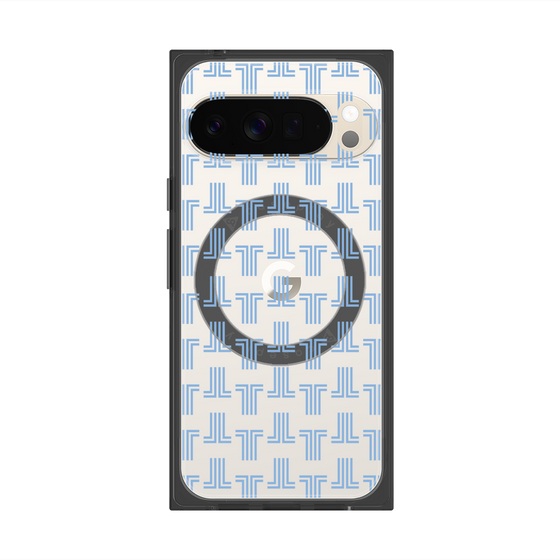 プレミアムスクエアケース with Pixelsnap［ LANVIN en Bleu - Monogram - Blue ］