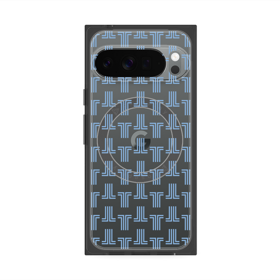 プレミアムスクエアケース with Pixelsnap［ LANVIN en Bleu - Monogram - Blue ］