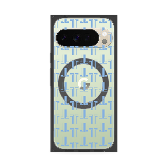 プレミアムスクエアケース with Pixelsnap［ LANVIN en Bleu - Monogram - Blue ］