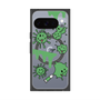 プレミアムスクエアケース with Pixelsnap［ PAINTING SMILE Green ］