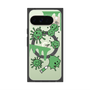 プレミアムスクエアケース with Pixelsnap［ PAINTING SMILE Green ］