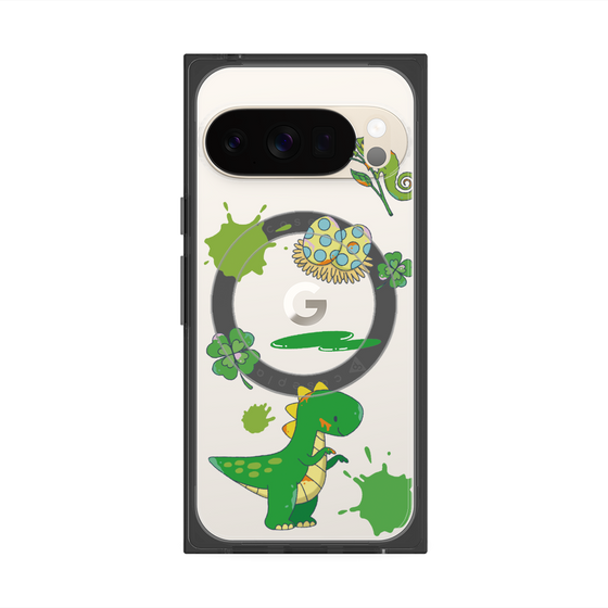 プレミアムスクエアケース with Pixelsnap［ DRAWING PAPER Green ］