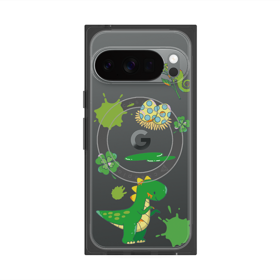 プレミアムスクエアケース with Pixelsnap［ DRAWING PAPER Green ］