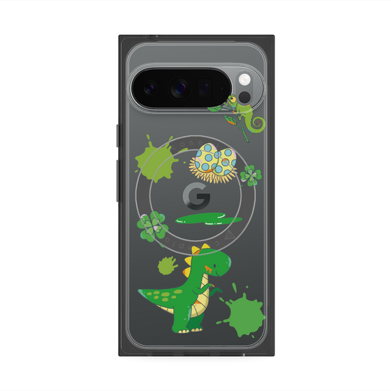 プレミアムスクエアケース with Pixelsnap［ DRAWING PAPER Green ］