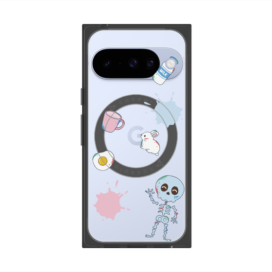 プレミアムスクエアケース with Pixelsnap［ DRAWING PAPER White ］
