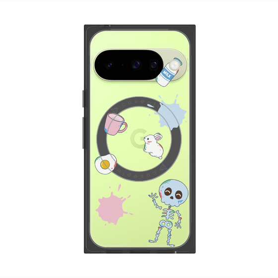 プレミアムスクエアケース with Pixelsnap［ DRAWING PAPER White ］