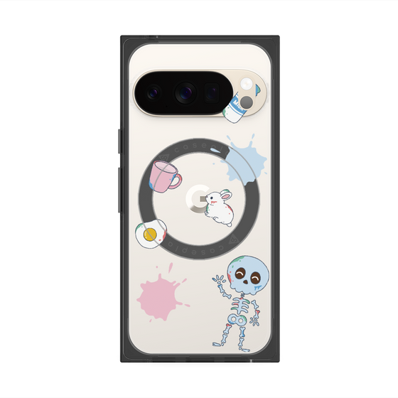 プレミアムスクエアケース with Pixelsnap［ DRAWING PAPER White ］