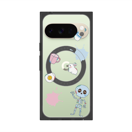プレミアムスクエアケース with Pixelsnap［ DRAWING PAPER White ］