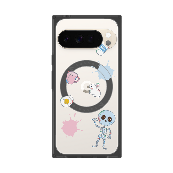 プレミアムスクエアケース with Pixelsnap［ DRAWING PAPER White ］