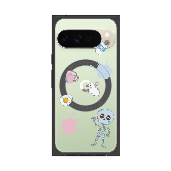 プレミアムスクエアケース with Pixelsnap［ DRAWING PAPER White ］
