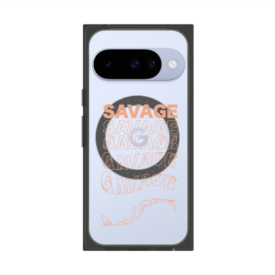 プレミアムスクエアケース with Pixelsnap［ SAVAGE Orange ］