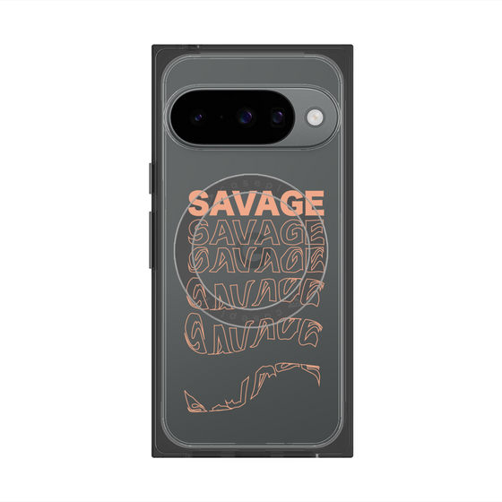 プレミアムスクエアケース with Pixelsnap［ SAVAGE Orange ］