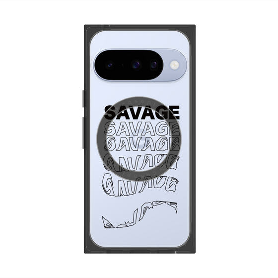 プレミアムスクエアケース with Pixelsnap［ SAVAGE Black ］
