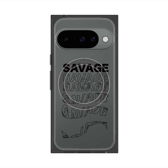 プレミアムスクエアケース with Pixelsnap［ SAVAGE Black ］