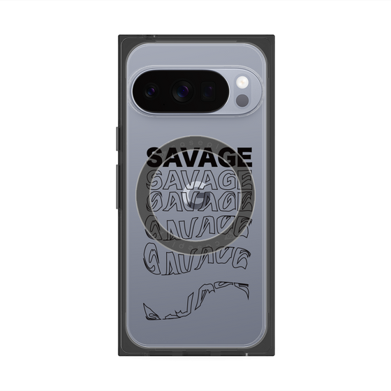 プレミアムスクエアケース with Pixelsnap［ SAVAGE Black ］