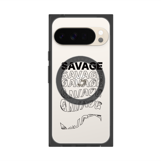 プレミアムスクエアケース with Pixelsnap［ SAVAGE Black ］