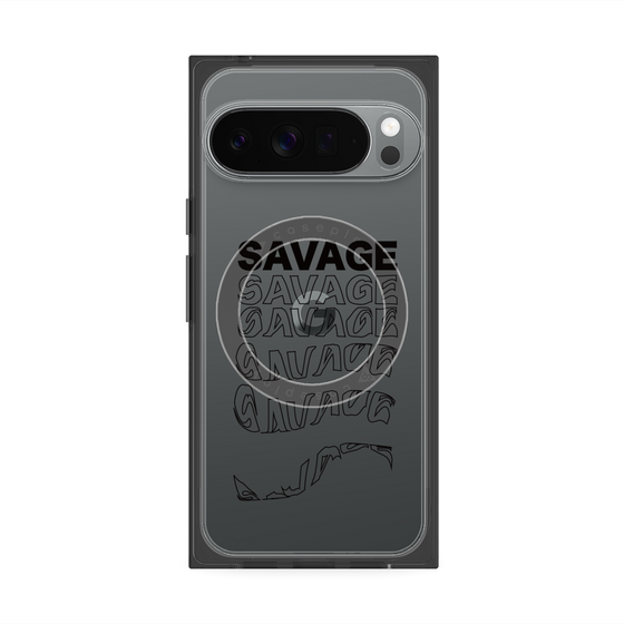 プレミアムスクエアケース with Pixelsnap［ SAVAGE Black ］