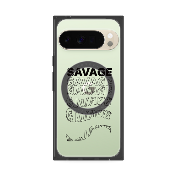 プレミアムスクエアケース with Pixelsnap［ SAVAGE Black ］