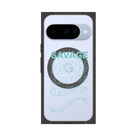 プレミアムスクエアケース with Pixelsnap［ SAVAGE Blue ］