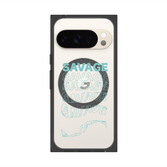 プレミアムスクエアケース with Pixelsnap［ SAVAGE Blue ］