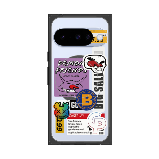 プレミアムスクエアケース with Pixelsnap［ Demon Friends Sticker .4 ］