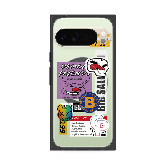 プレミアムスクエアケース with Pixelsnap［ Demon Friends Sticker .4 ］