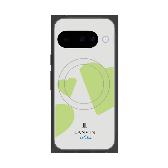 プレミアムスクエアケース with Pixelsnap［ LANVIN en Bleu Hearts Green - ランバン ハート グリーン ］