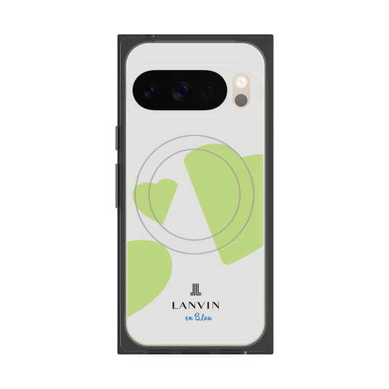 プレミアムスクエアケース with Pixelsnap［ LANVIN en Bleu Hearts Green - ランバン ハート グリーン ］