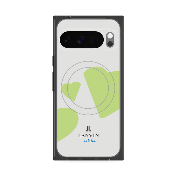 プレミアムスクエアケース with Pixelsnap［ LANVIN en Bleu Hearts Green - ランバン ハート グリーン ］