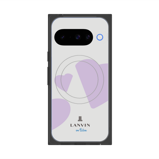 プレミアムスクエアケース with Pixelsnap［ LANVIN en Bleu Hearts Purple - ランバン ハート パープル ］