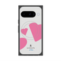 プレミアムスクエアケース with Pixelsnap［ LANVIN en Bleu Hearts Pink - ランバン ハート ピンク ］