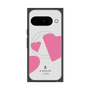 プレミアムスクエアケース with Pixelsnap［ LANVIN en Bleu Hearts Pink - ランバン ハート ピンク ］