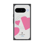 プレミアムスクエアケース with Pixelsnap［ LANVIN en Bleu Hearts Pink - ランバン ハート ピンク ］