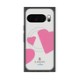 プレミアムスクエアケース with Pixelsnap［ LANVIN en Bleu Hearts Pink - ランバン ハート ピンク ］