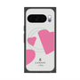 プレミアムスクエアケース with Pixelsnap［ LANVIN en Bleu Hearts Pink - ランバン ハート ピンク ］