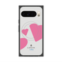 プレミアムスクエアケース with Pixelsnap［ LANVIN en Bleu Hearts Pink - ランバン ハート ピンク ］