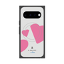 プレミアムスクエアケース with Pixelsnap［ LANVIN en Bleu Hearts Pink - ランバン ハート ピンク ］