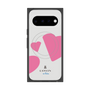プレミアムスクエアケース with Pixelsnap［ LANVIN en Bleu Hearts Pink - ランバン ハート ピンク ］